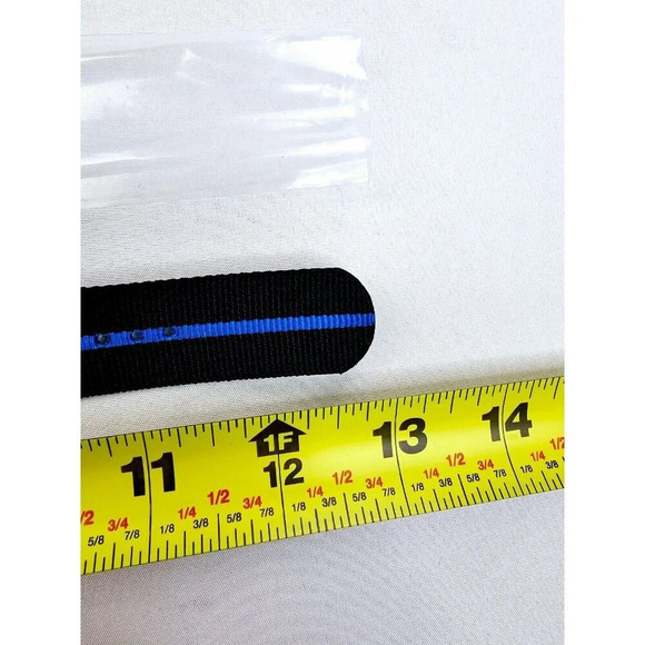 Aragon Wing Engineered Men's Black Blue Stripe Adjustable Nylon Watch Band NWB - Picture 2 of 6